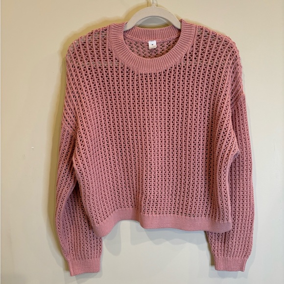 OLD NAVY CROCHET CROPPED SWEATER - Picture 1 of 3